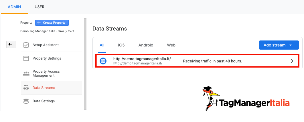 data stream GA4 data stream GA4