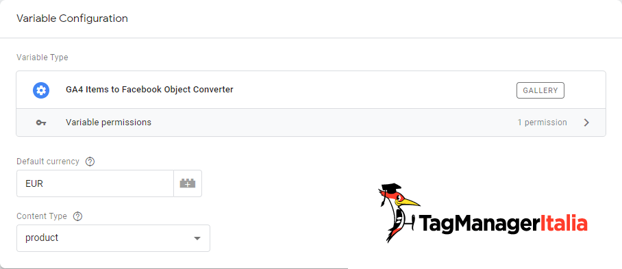Configurazione variabile GA4 items to Facebook object converter GTM Configurazione variabile GA4 items to Facebook object converter GTM